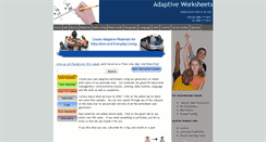 Desktop Screenshot of adaptiveworksheets.com